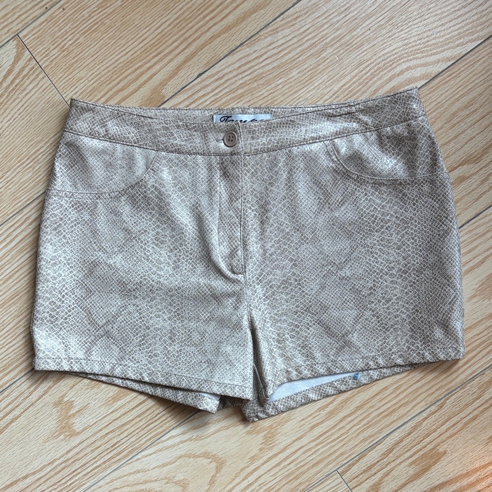 Vintage Faux Snake Skin Shorts